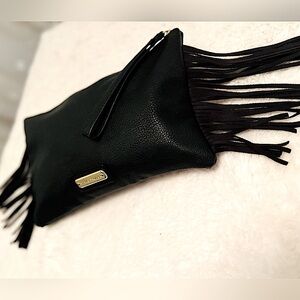 Steve Madden Pebbled Clutch with Fringes - discontinued style.